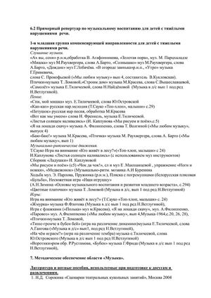 Рабочая программа музыкального руководителя Туссиной О.П. на 2018-2019 уч. год.