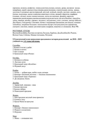 Рабочая программа музыкального руководителя Туссиной О.П. на 2018-2019 уч. год.