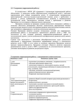 Рабочая программа воспитателей группы № 1 