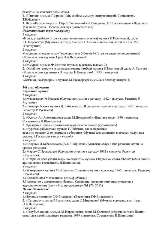 Рабочая программа музыкального руководителя Юнусовой И.В. на 2018-2019 уч. год.