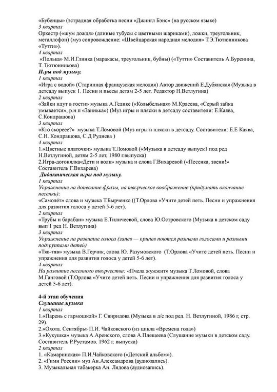 Рабочая программа музыкального руководителя Юнусовой И.В. на 2018-2019 уч. год.