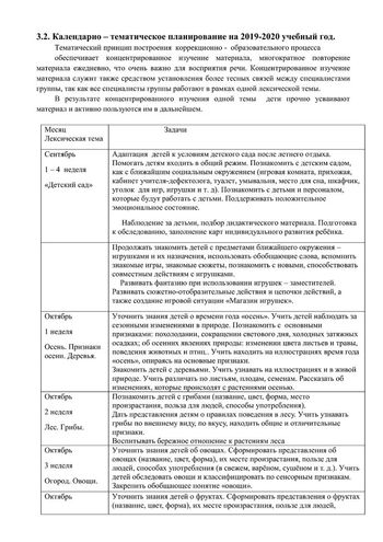 Рабочая программа учителя – логопеда 11 группы Голубевой С.Н. 2019-2020 уч.год.