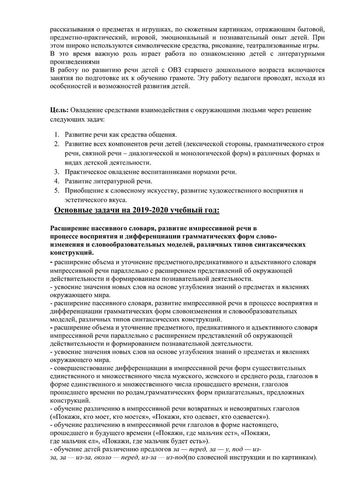 Рабочая программа учителя - логопеда группы № 1 Константиновой Н.В. на 2019-2020 уч.год.