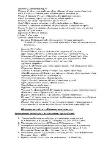 Рабочая программа воспитателей группы № 8 Булавкиной Н.В. и Кудрявцевой Р.В. на 2019-2020 уч. год.