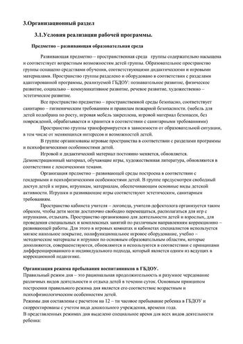 Рабочая программа учителя дефектолога Чуваевой Е.И. и воспитателей группы № 5 Егоровой Н.Ю. и Дружининой С.А. на 2019-2020 уч. год.