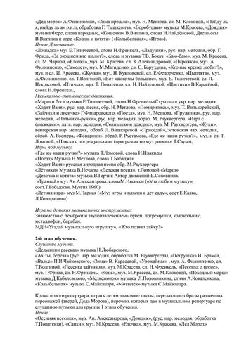 Рабочая программа музыкального руководителя Туссиной О.П. на 2019-2020 уч. год. 