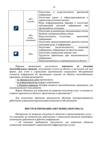 Методическое пособие по обеспечению доступности для инвалидов объектов и услуг